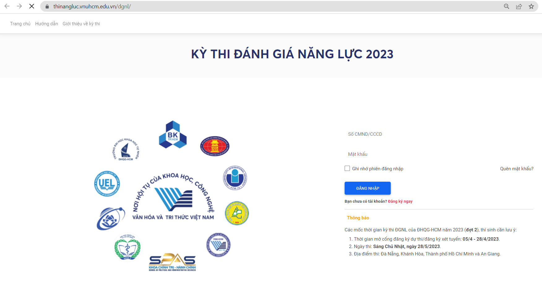 Tra cứu kết quả thi tại https://thinangluc.vnuhcm.edu.vn/dgnl/
