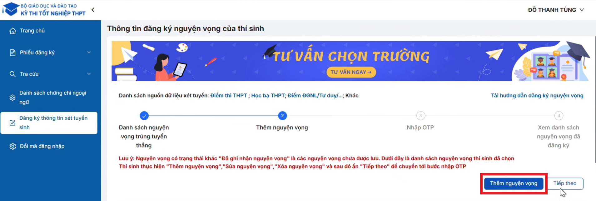 Hướng dẫn cách đăng ký nguyện vọng Link vào Bwin mới nhất 2026 chi tiết năm 2026