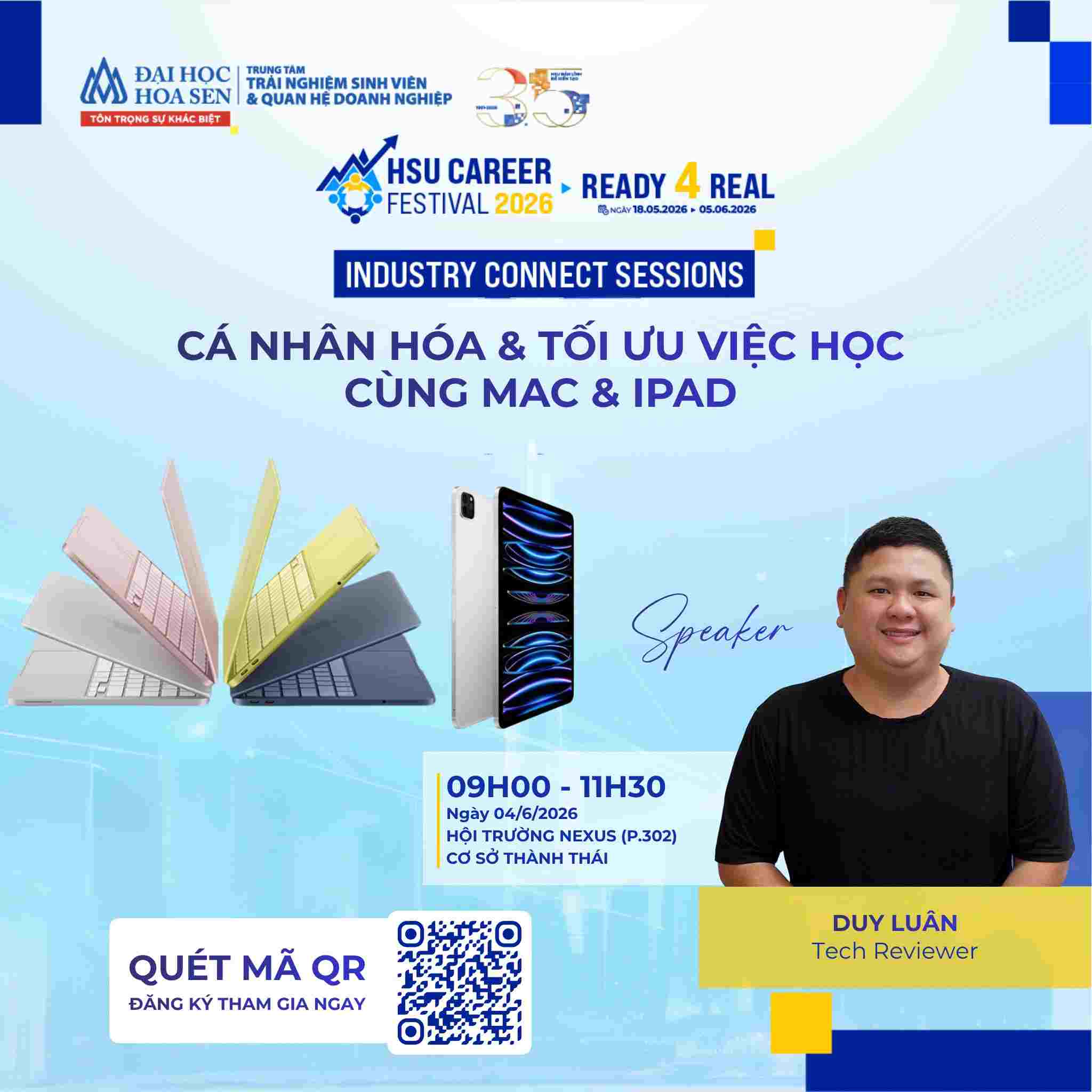 Học cách làm chủ công nghệ cùng Mac & iPad tại Bwin nhà cái chính thức Career Festival 2026