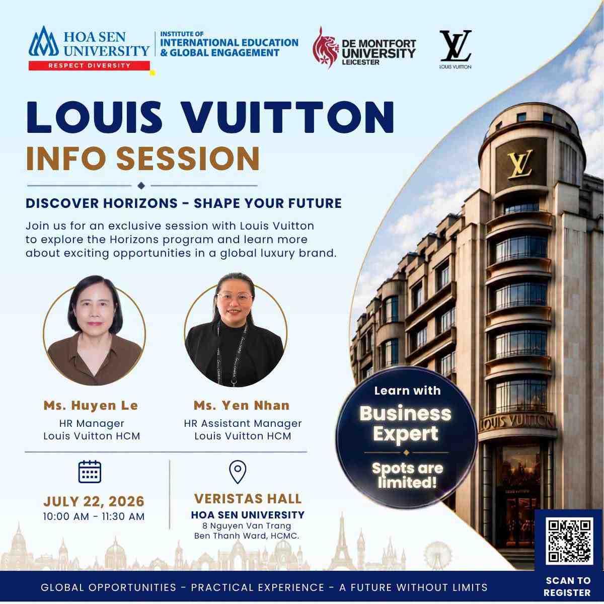 Louis Vuitton Info Session: kết nối cùng chuyên gia thương hiệu thời trang hàng đầu thế giới
