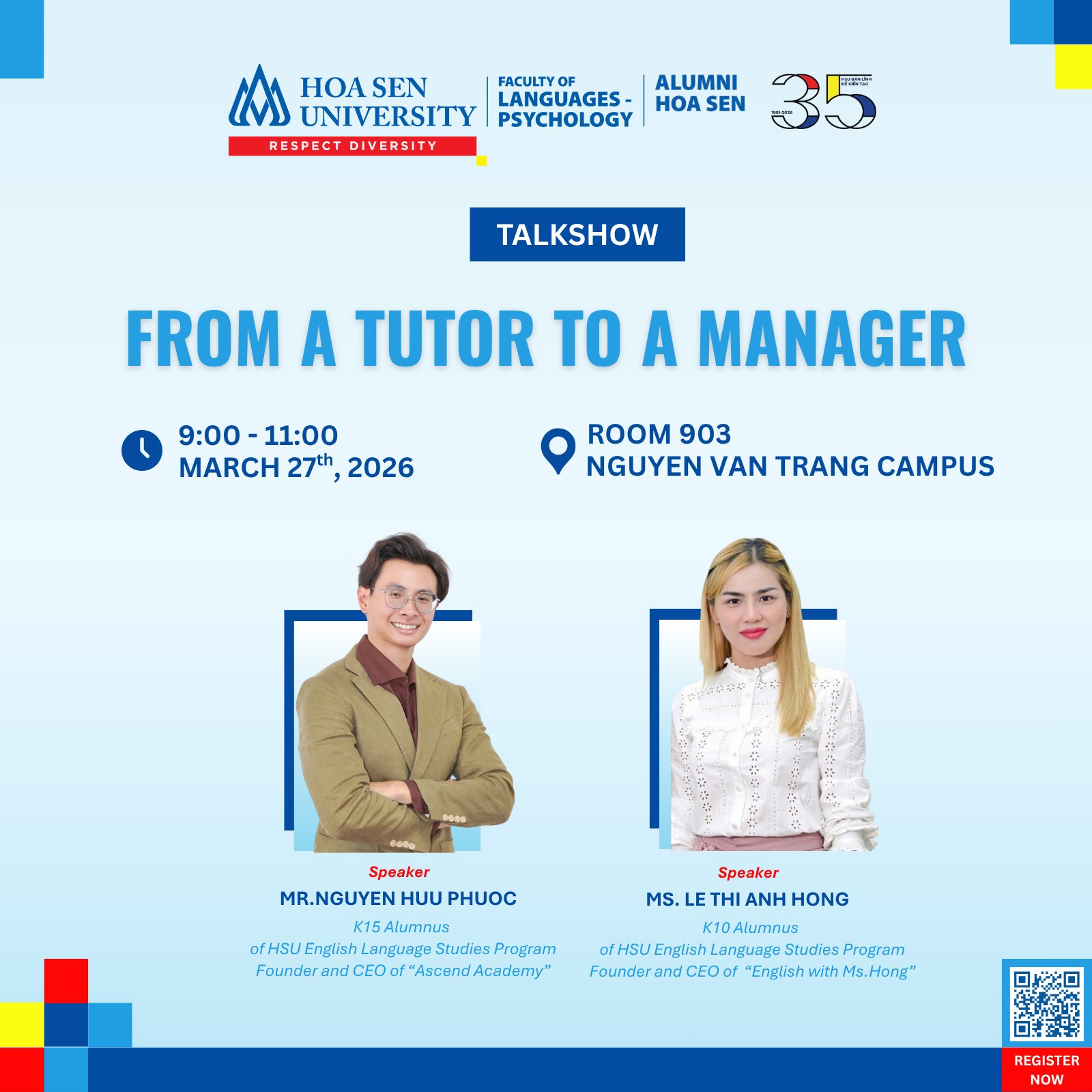 TALKSHOW: “FROM A TUTOR TO A MANAGER”