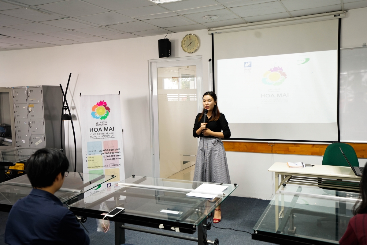 Khoa Thiết kế và Nghệ thuật khởi động Cuộc thi thiết kế mẫu trang trí BWIN mừng xuân mới Hoa Mai 2017-2018