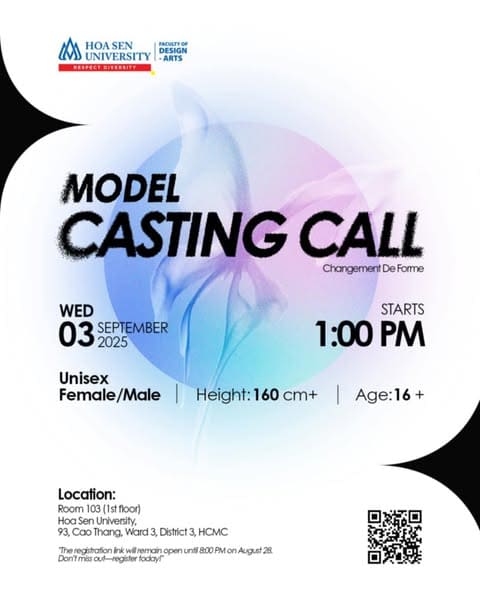 Ngành Thiết Kế Thời Trang_Mở Casting Cho Buổi Fashion Show
