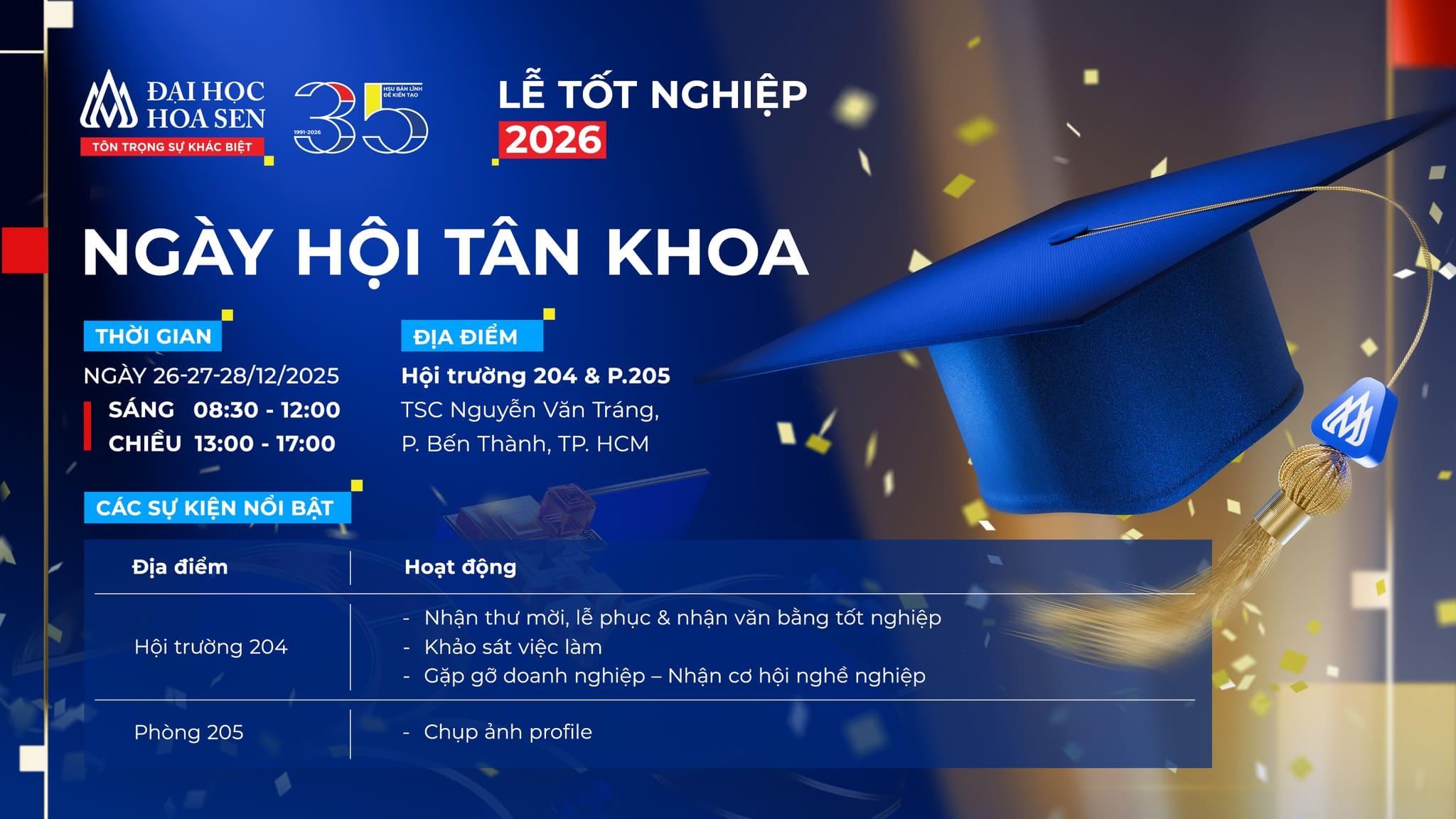 Ngày Hội Tân Khoa – Lễ Tốt Nghiệp Năm 2026