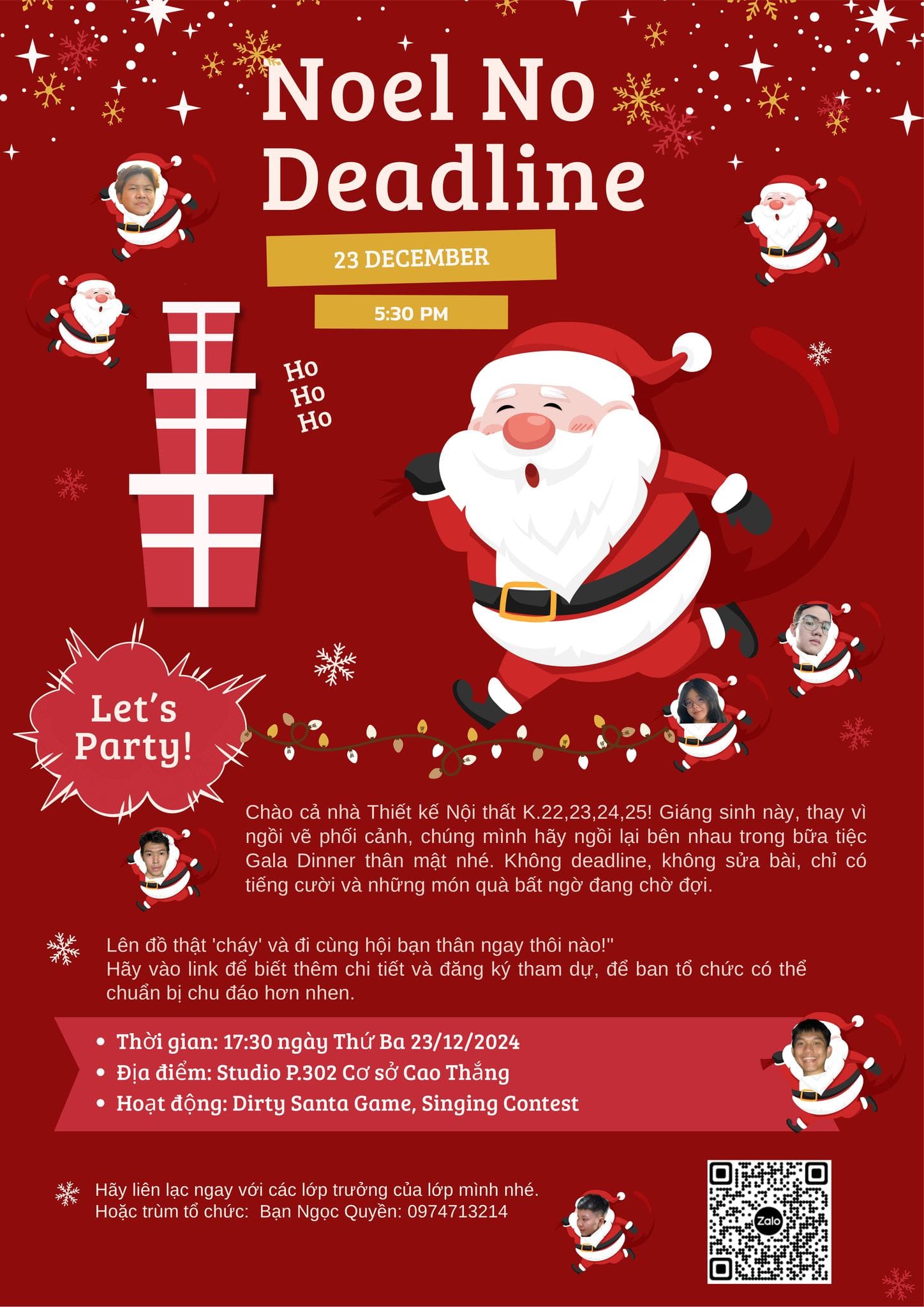 Sv Ngành Thiết Kế Nội Thất Tổ Chức Noel “No Deadline”