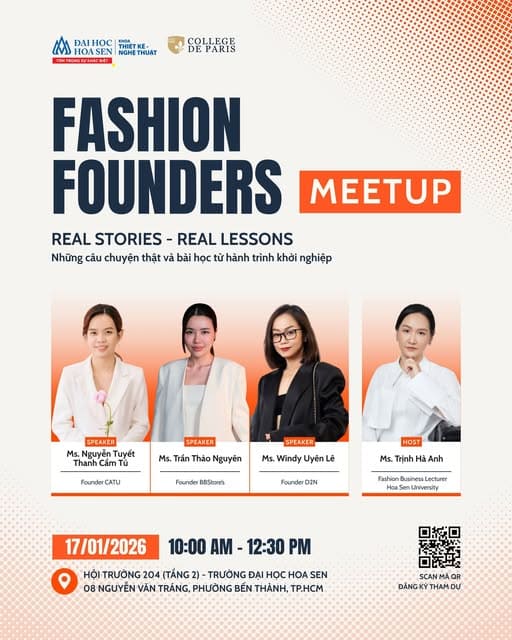 🎙️ Tọa Đàm “Fashion Founders Meetup Real Stories – Real Lessons”