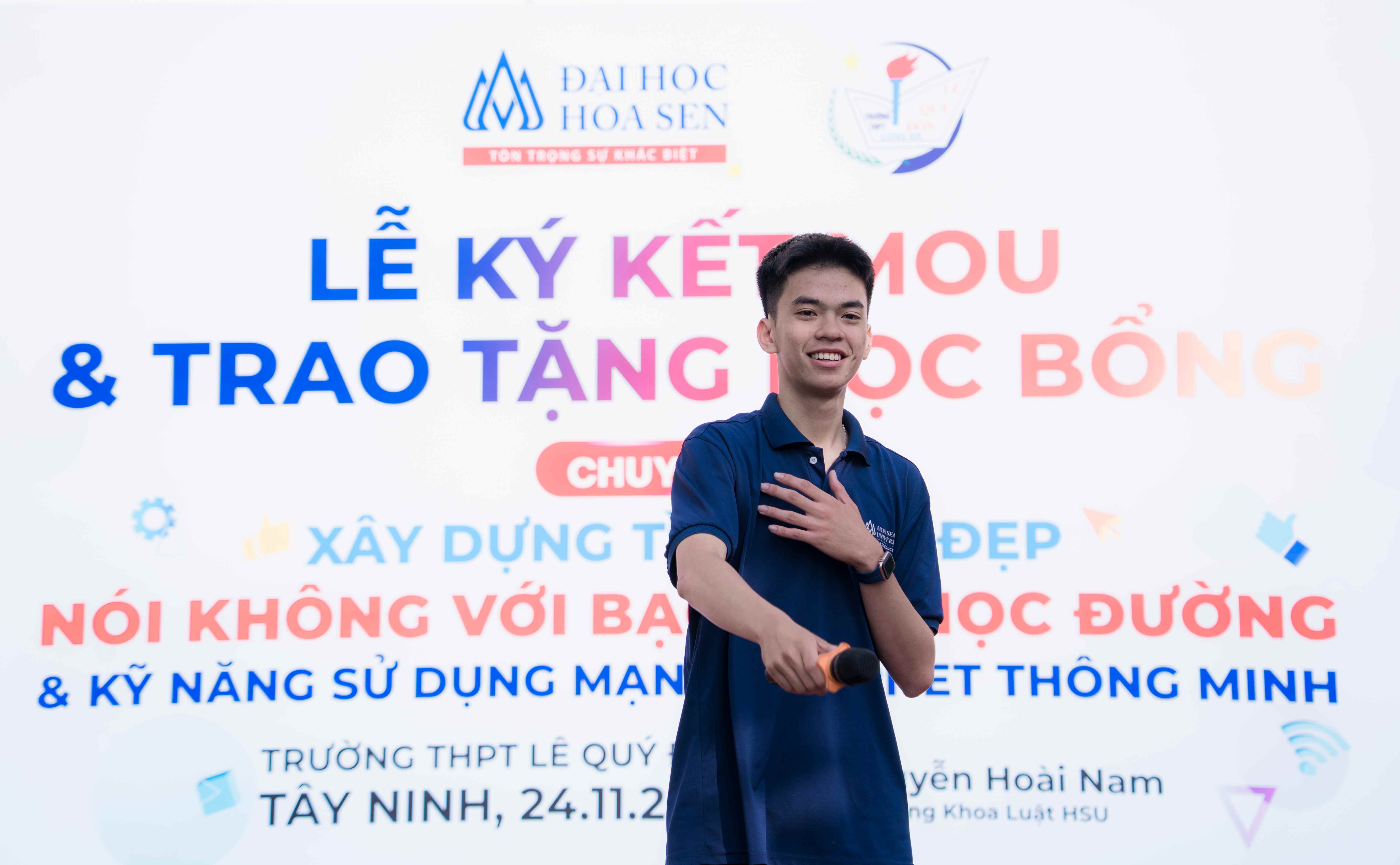 Trao Bwin link nhà cái và lan tỏa thông điệp “Tình bạn đẹp - nói không với bạo lực học đường” tại THPT Lê Quý Đôn, Tây Ninh