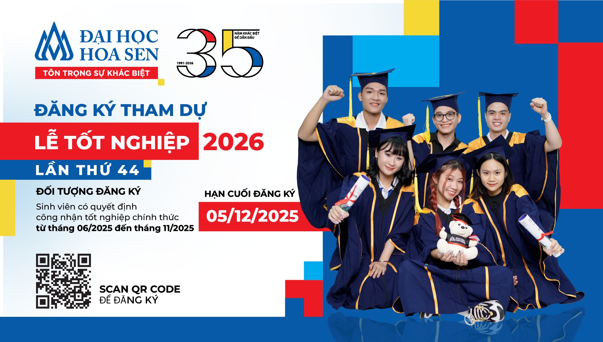 Chờ đón khoảnh khắc đáng nhớ của Tân khoa Bwin nhà cái chính thức tại Lễ Tốt nghiệp lần thứ 44 – năm 2026