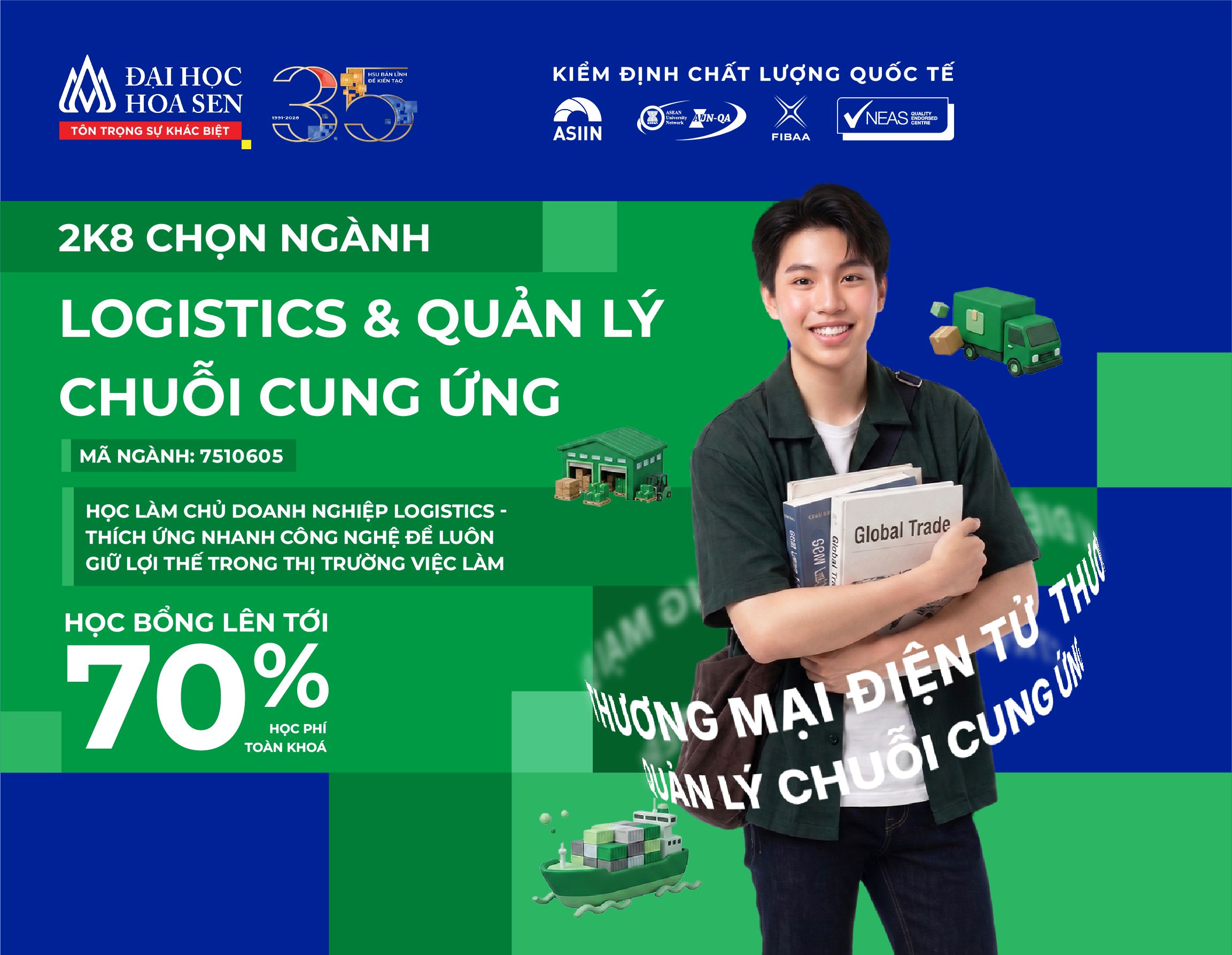2K8 chọn ngành Logistics và Quản lý chuỗi cung ứng Bwin nhà cái chính thức