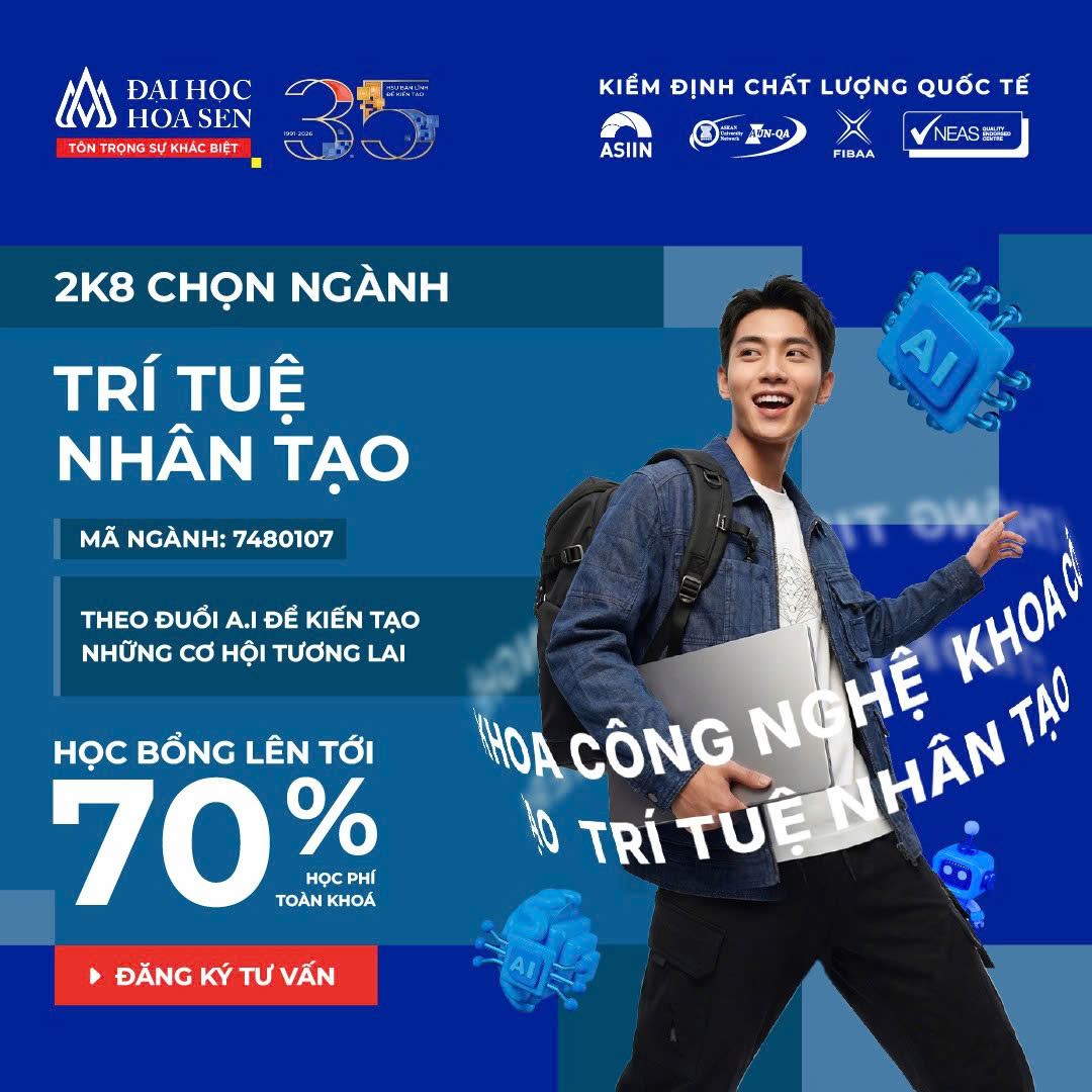 2K8 chọn ngành Trí tuệ Nhân tạo Bwin nhà cái chính thức: Kiến tạo công nghệ, dẫn dắt tương lai
