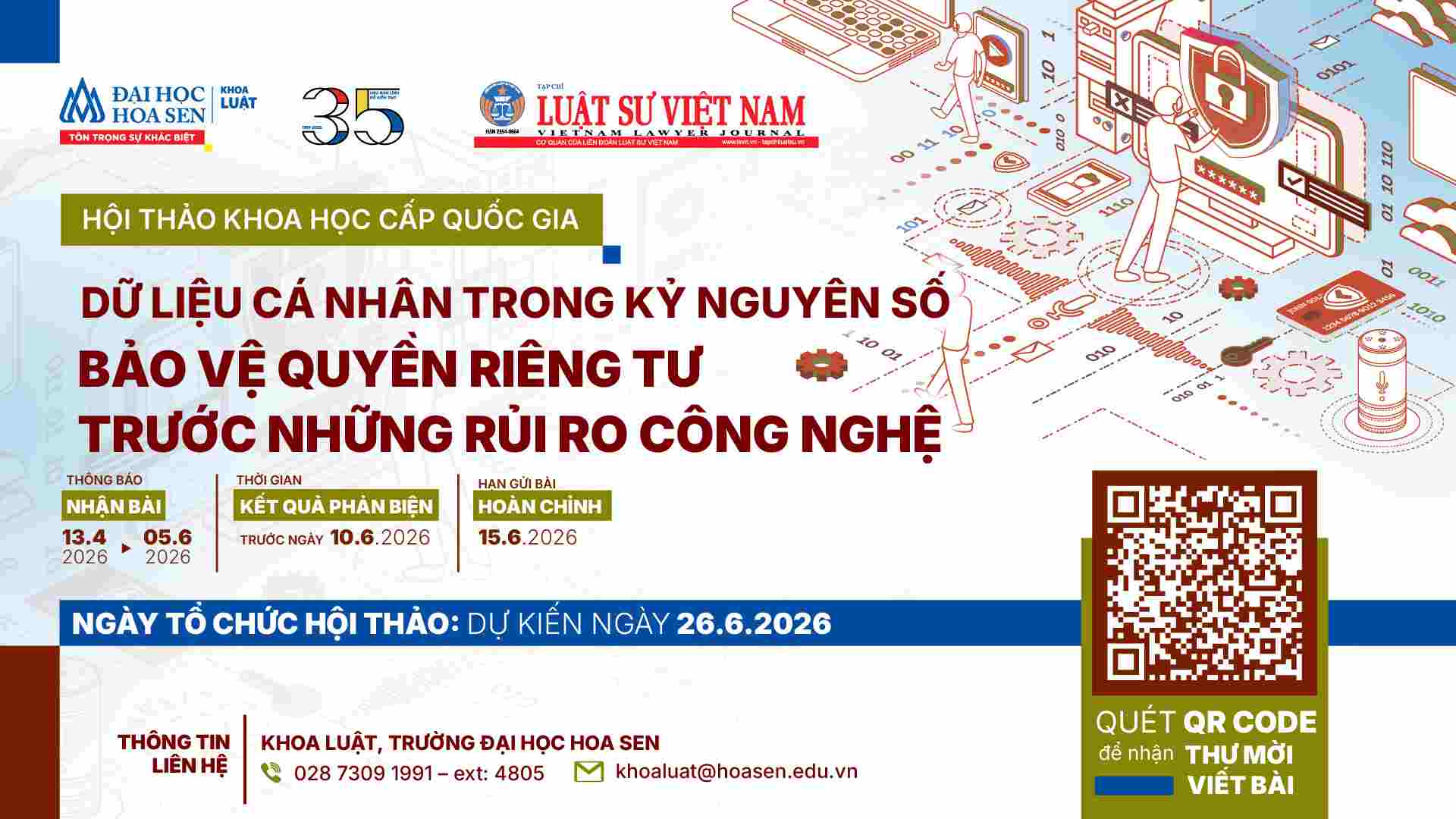 Hội thảo khoa học cấp quốc gia “Dữ liệu cá nhân trong kỷ nguyên số, bảo vệ quyền riêng tư trước những rủi ro công nghệ”