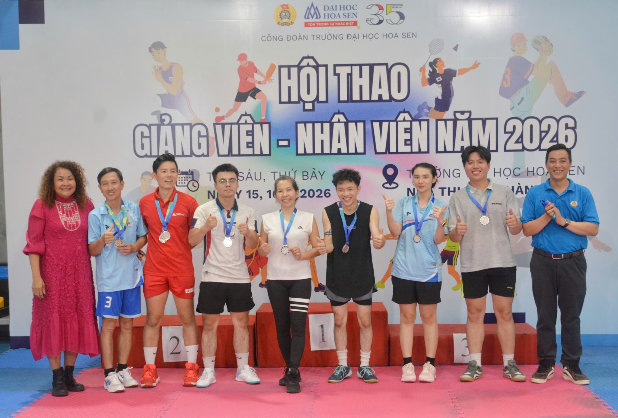 Hội thao Giảng viên - Nhân viên Bwin nhà cái chính thức 2026: Chung nhịp tinh thần Hoa Sen nhân dấu mốc 35 năm